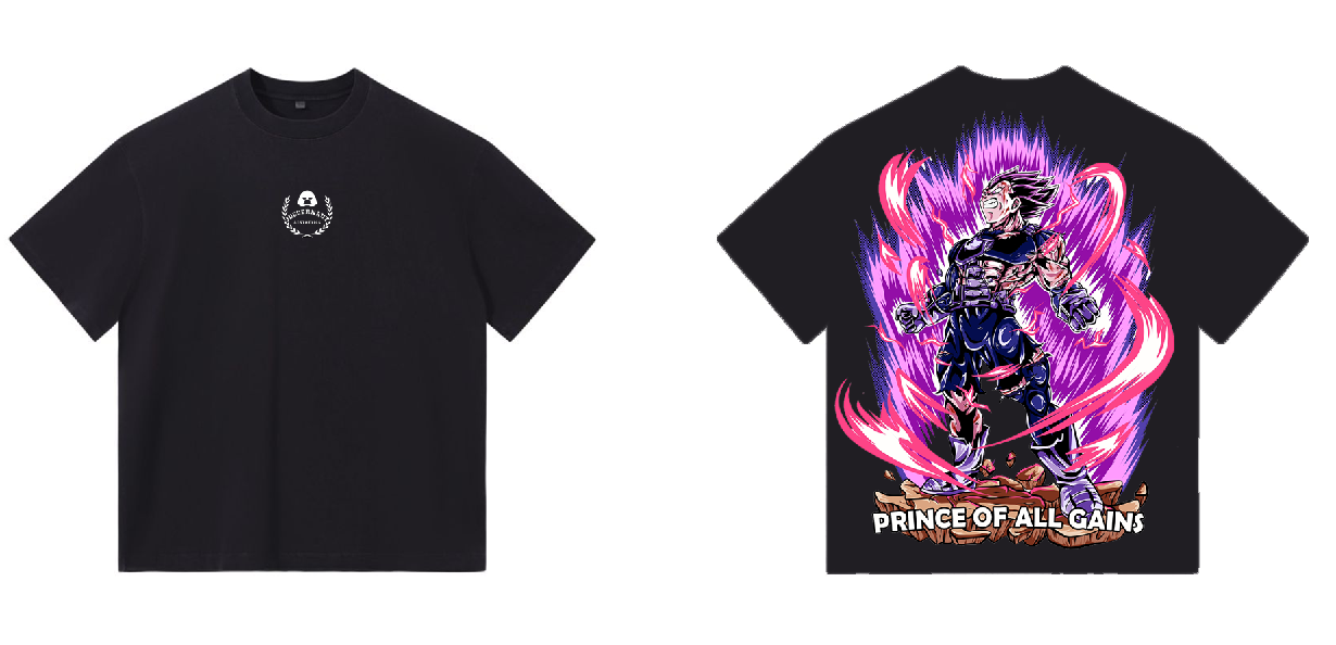 Vegeta Prince Of Gains Oversized Drop Shoulder V1 *Pre Order*